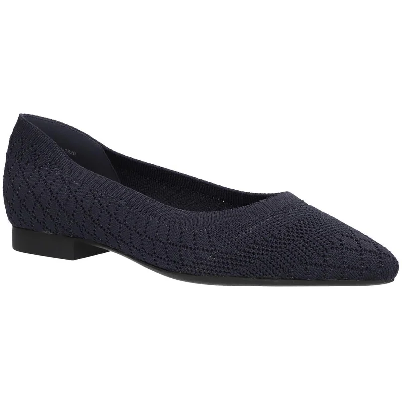 Mireya Womens Knit Slip On Ballet Flats