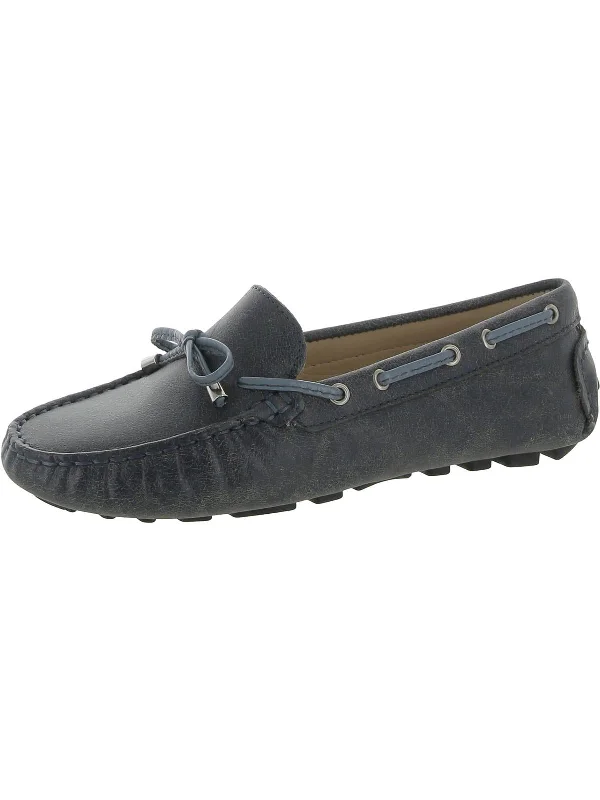 Nantucket Womens Leather Slip On Moccasins