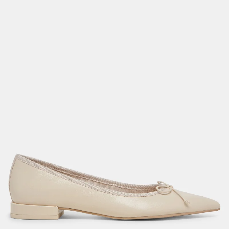 Palani Ballet Flats Creme Crinkle Patent