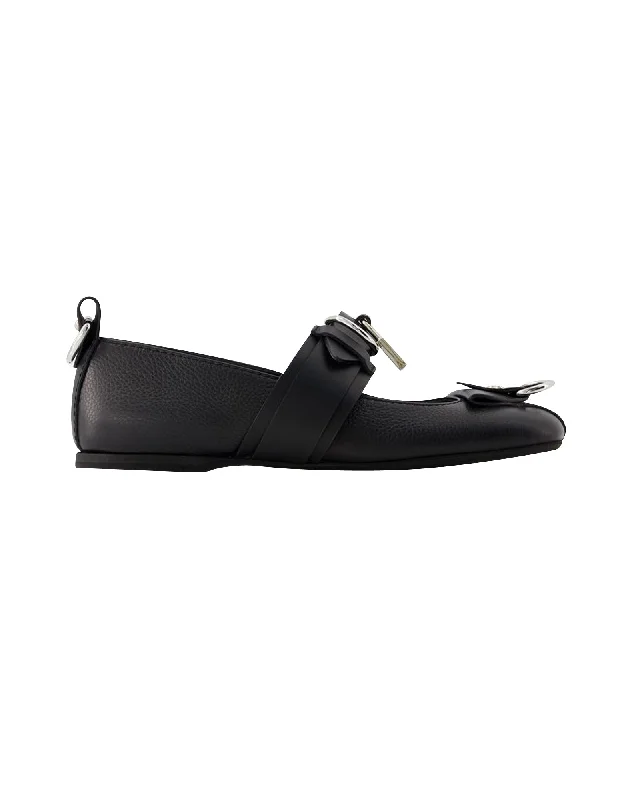 Punk Ballet Flats - J.W. Anderson - Leather - Black