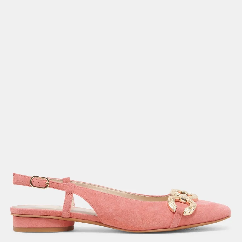 Ramano Flats Coral Suede