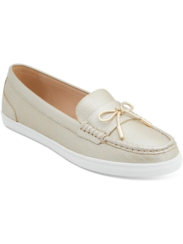 Remy Weekend Womens Leather Bow Boat Shoes