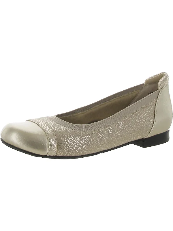 Ronnie Womens Toe Cap Ballet Flats