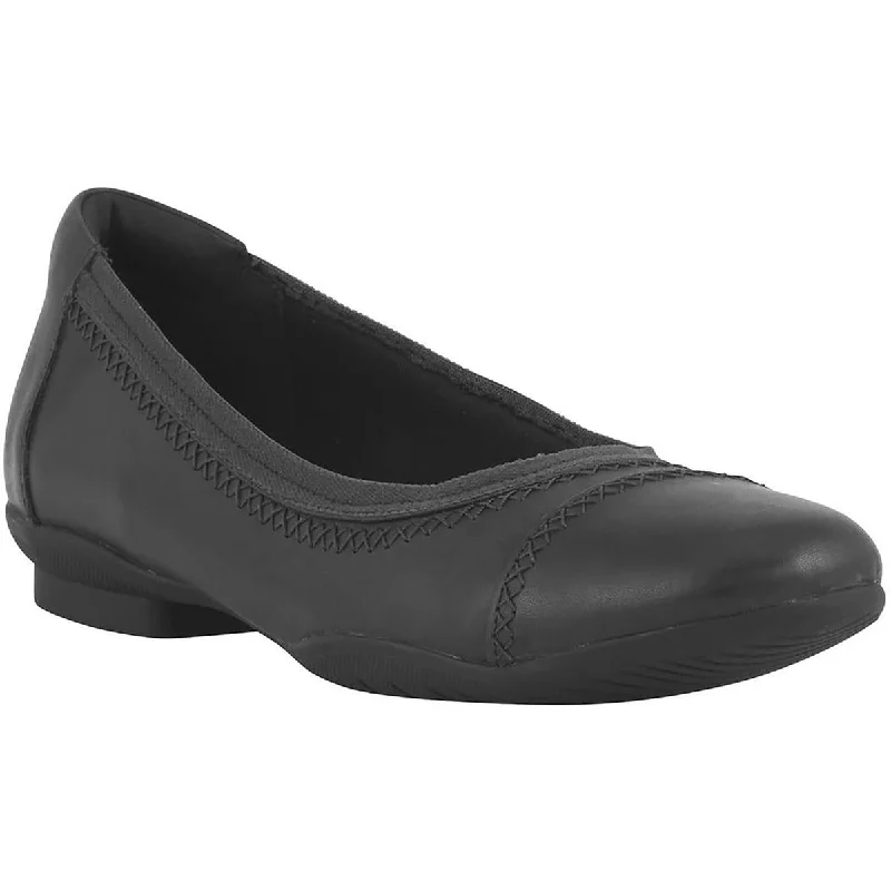 Sara Bay Womens Leather Comfort Ballet Flats