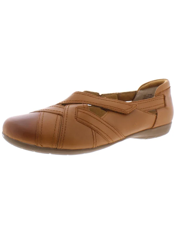 Shannon Womens Leather Slip On Flats