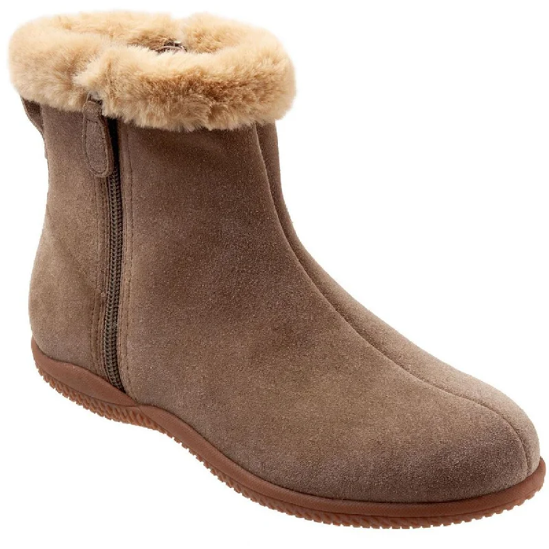 SoftWalk Womens Helena Leather Faux Fur Winter Boots