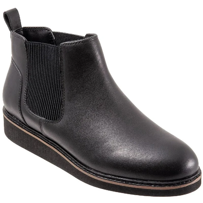 SoftWalk Womens Wildwood Leather Ankle Chelsea Boots