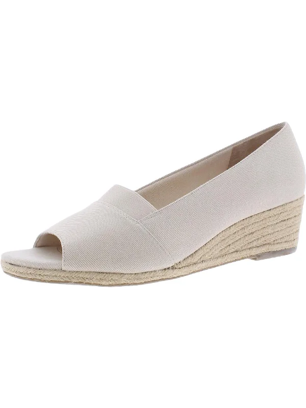 Sola Womens Slip On Open Toe Espadrilles