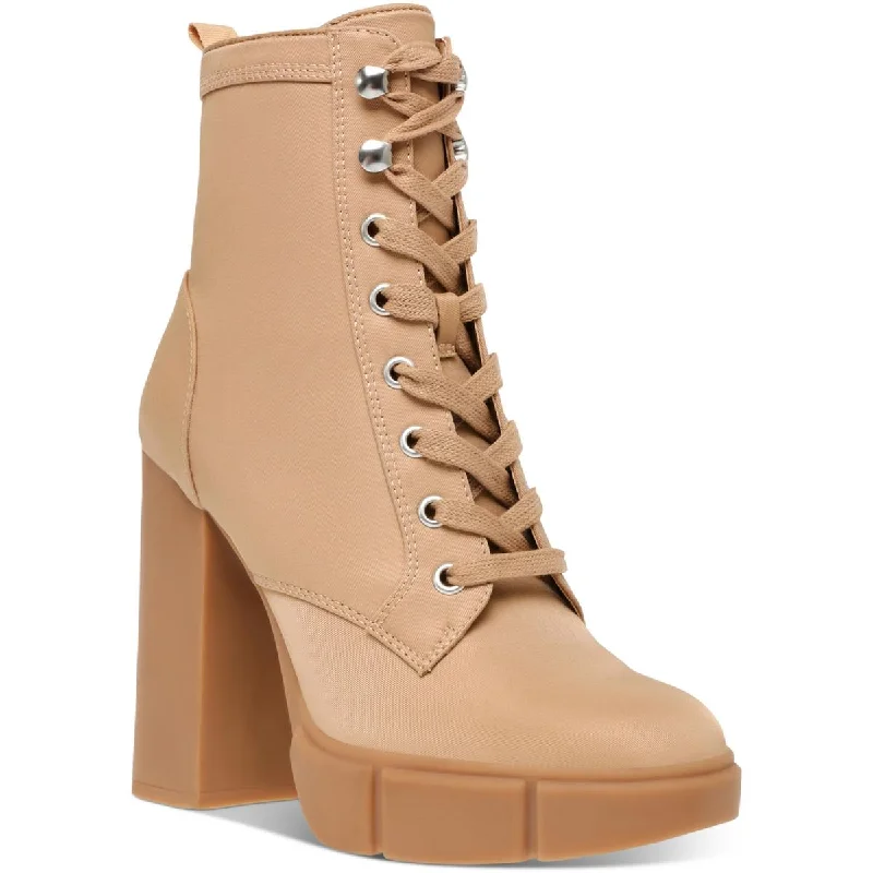 Steve Madden Womens Hani Ankle Booties Combat & Lace-up Boots