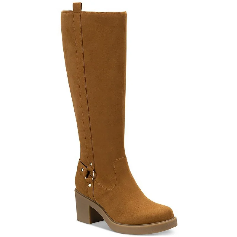 Style & Co. Womens Brettaa Faux Suede Round Toe Knee-High Boots