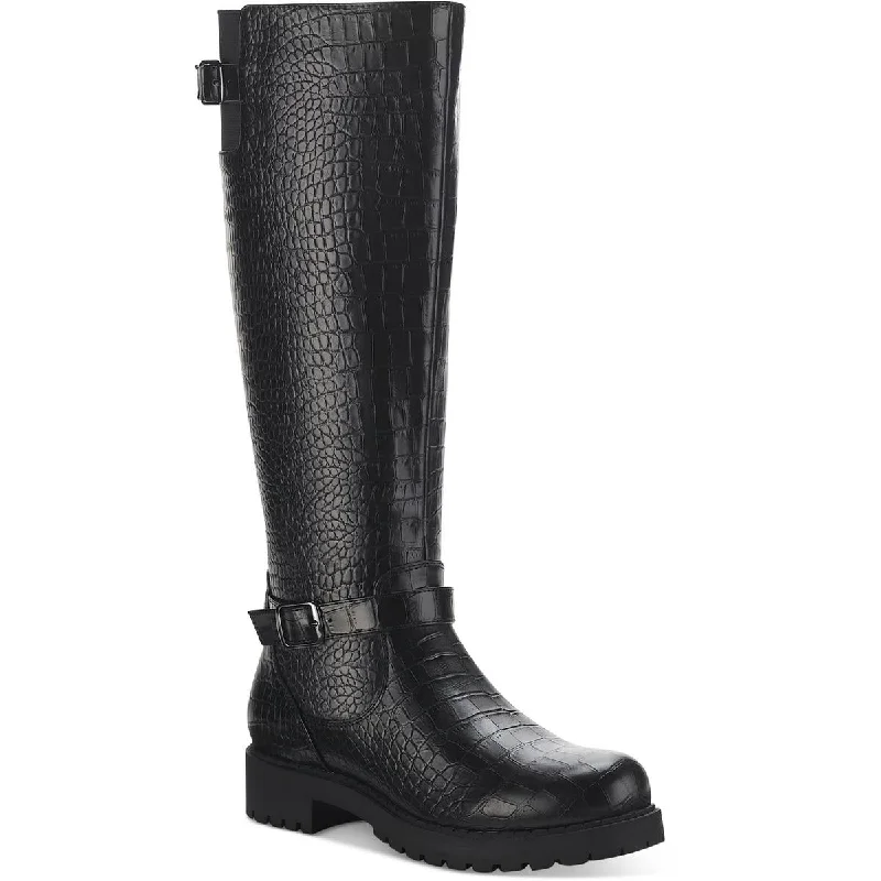 Style & Co. Womens Elenorr  Faux Leather Knee-High Boots