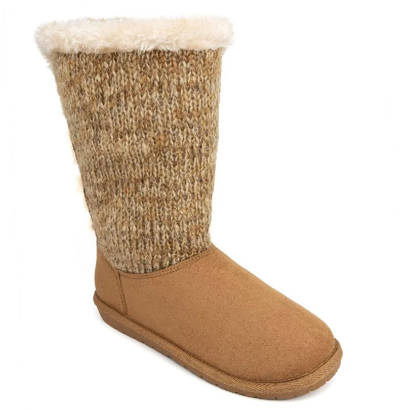 Sugar Womens Panthea Microsuede Faux Fur Winter & Snow Boots