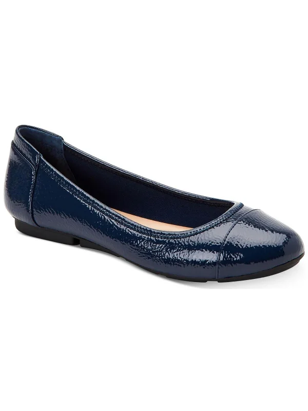 navy crinkle patent