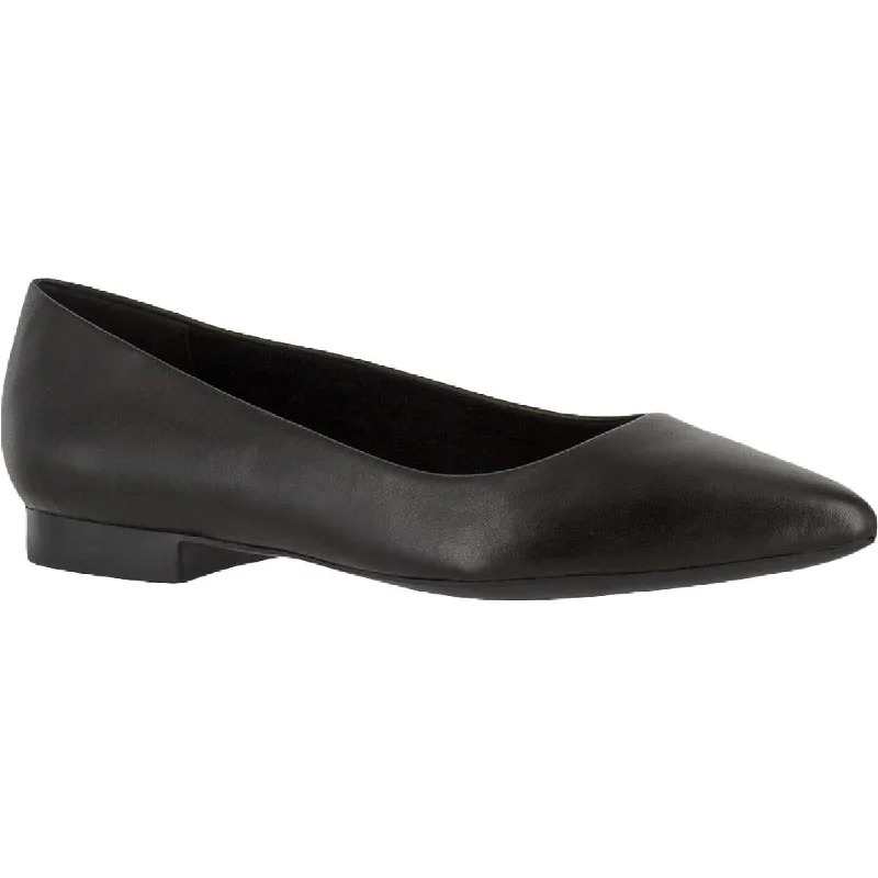 Vivien Womens Leather Dressy Flats