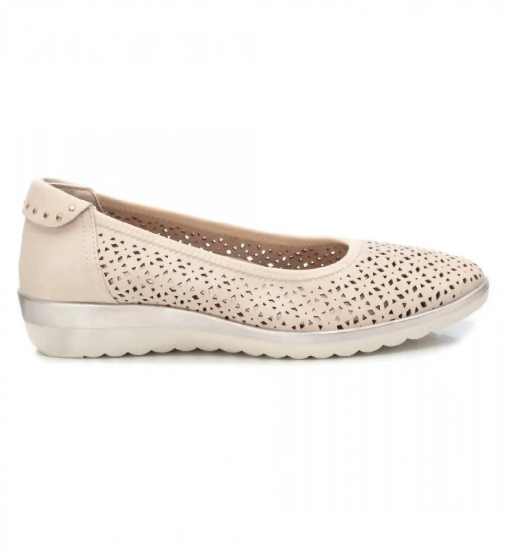 Women's Ballerina Shoes In Beige