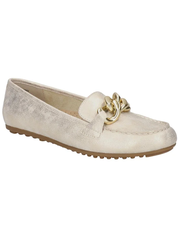 Womens Faux Suede Slip On Loafers