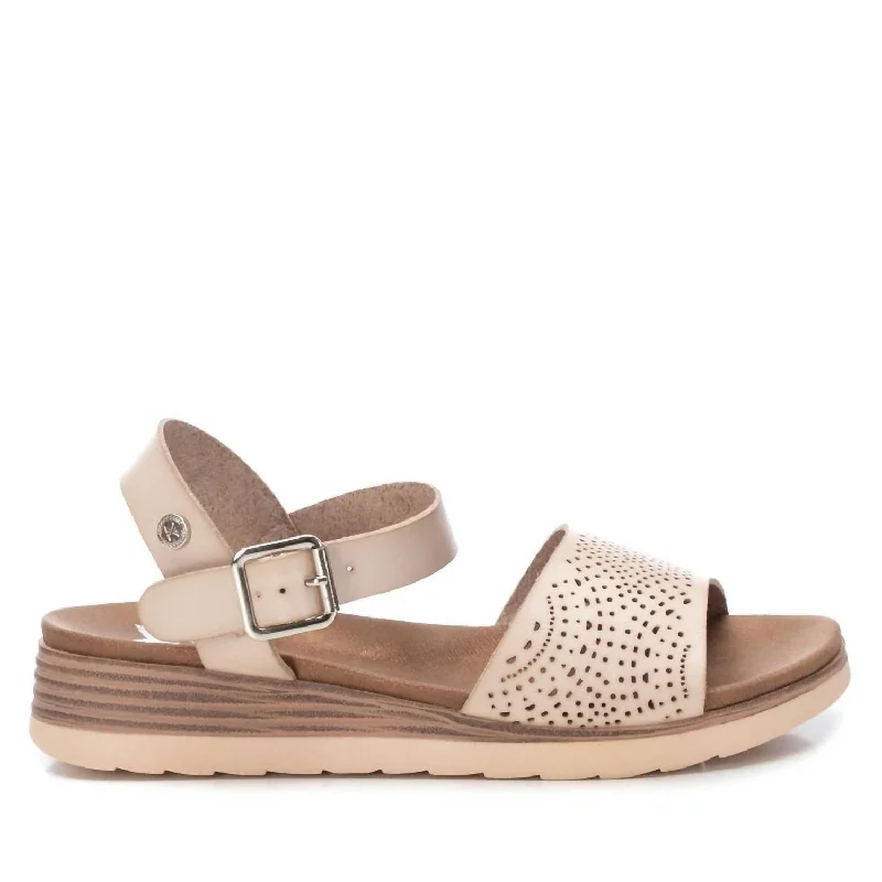 Casual Fashion Women's Flat Sandals In Beige