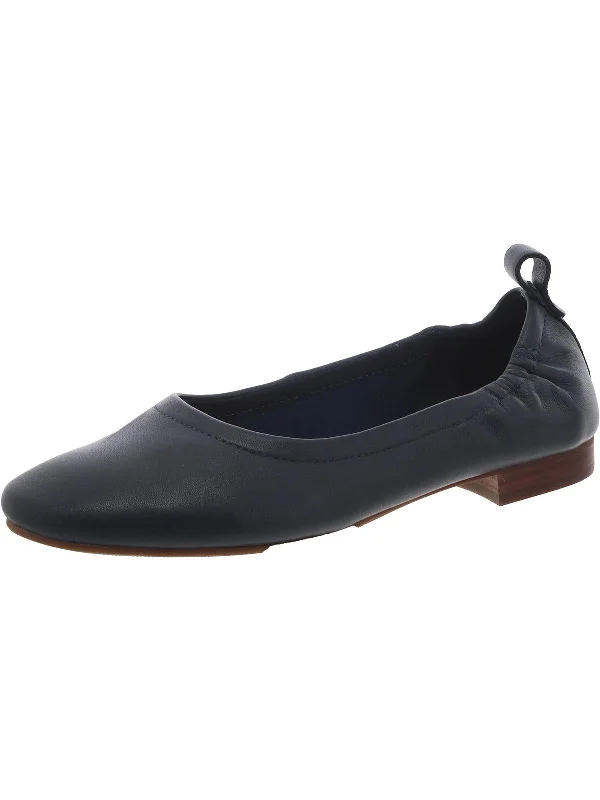 Womens Leather Slip P Ballet Flats