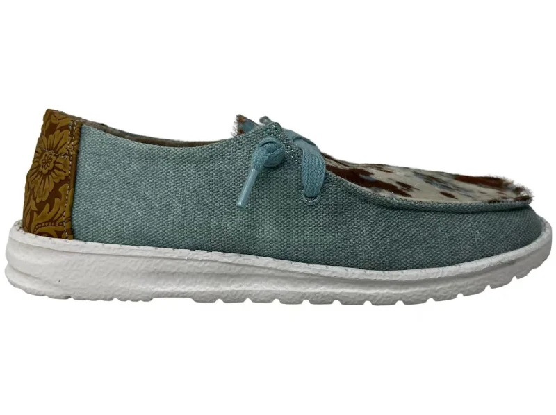 Women's Mooma Tooled Slip-On Shoes In Turquoise