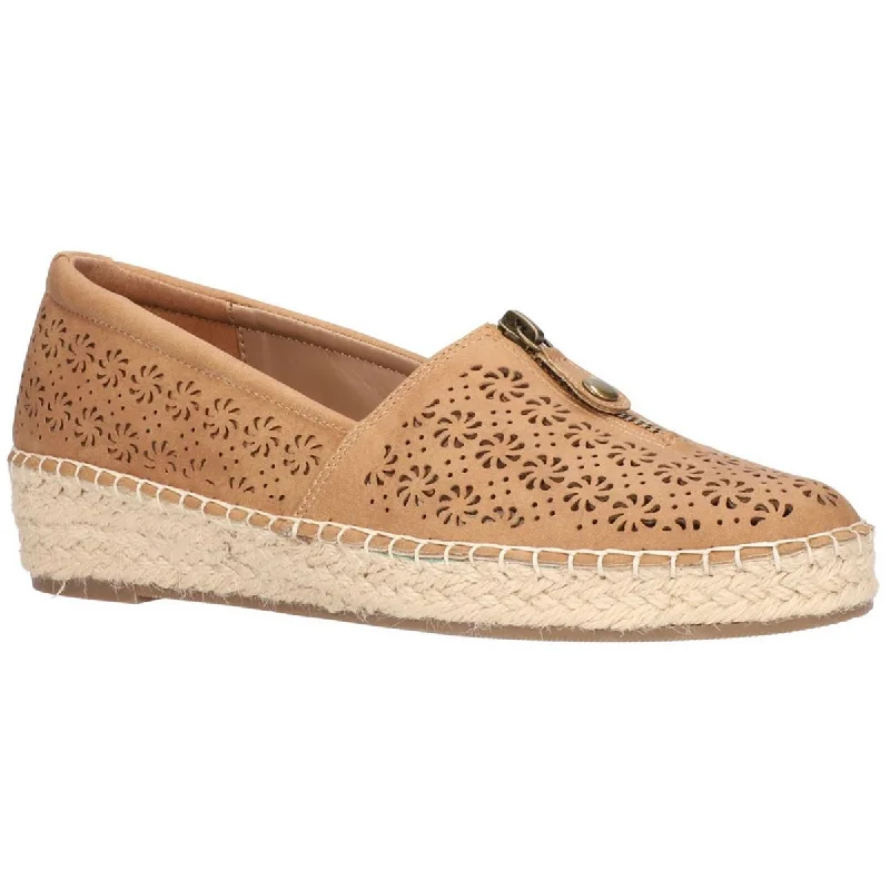 Zenon Womens Faux Suede Slip On Espadrilles