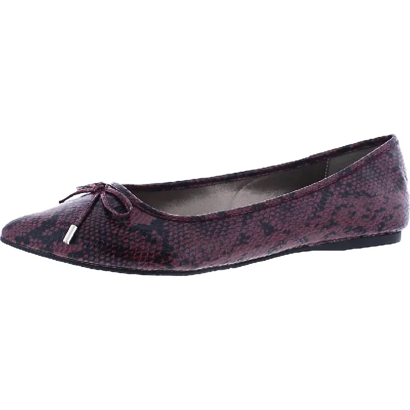 Zoey Womens Bow Ballet Flats