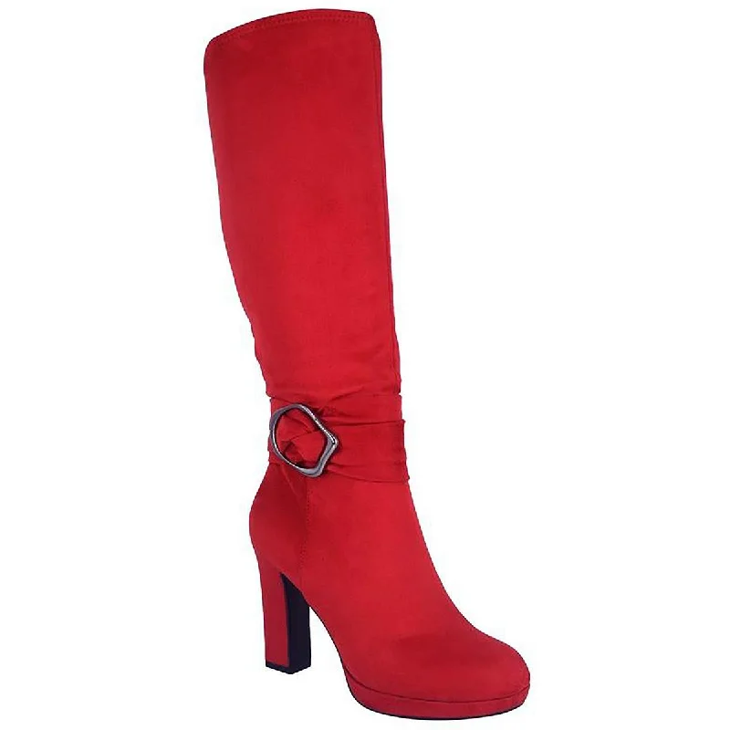 Comfortable Casual Loafers Impo Womens Orval Faux Suede Knee-High Boots