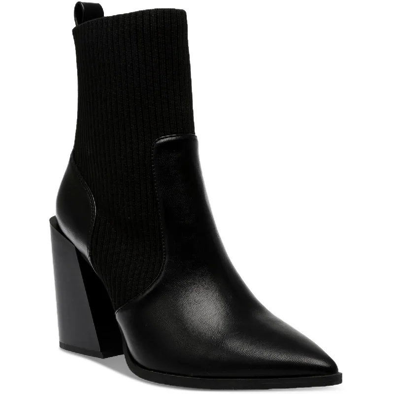 Classy Style Discounts Wild Pair Womens Trinityy Faux Leather Ankle Booties
