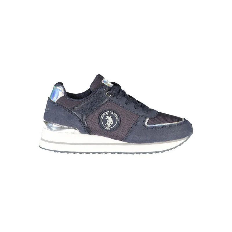 U.S. POLO ASSN. Blue Polyester Women Women's Sneaker