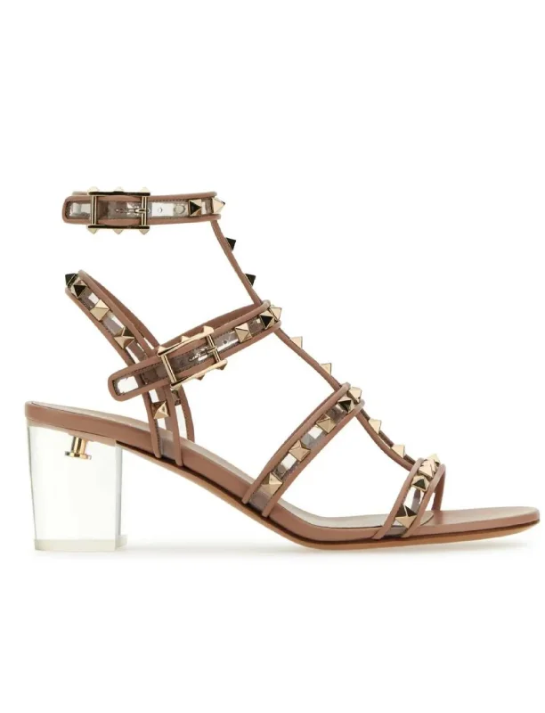 Valentino Garavani Rockstud Block-Heeled Sandals