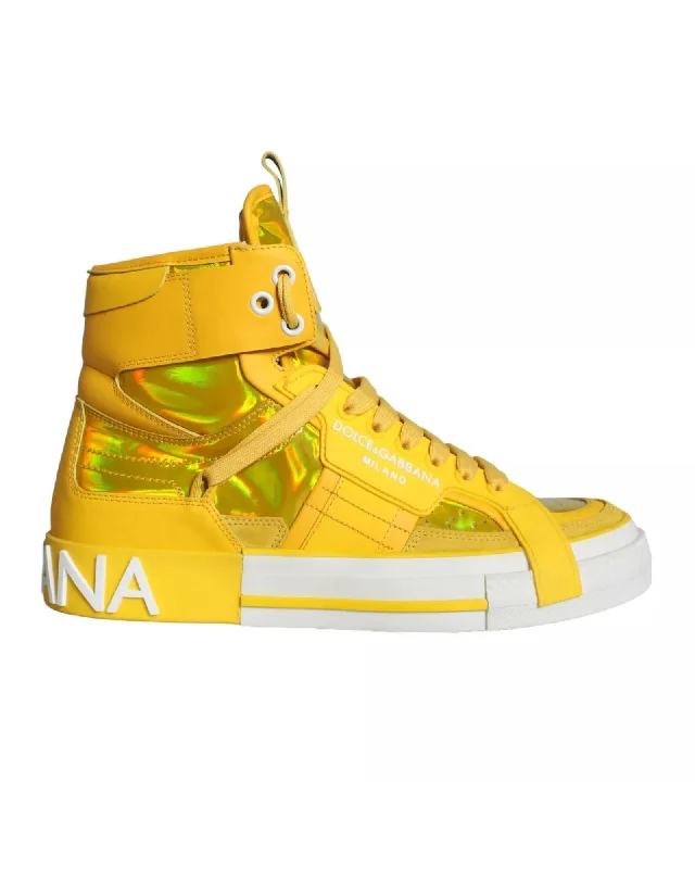 Dolce & Gabbana  Portofino High Top Sneakers - Yellow