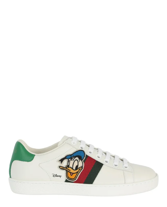 Gucci Womens  Ace x Disney Donald Duck Sneakers