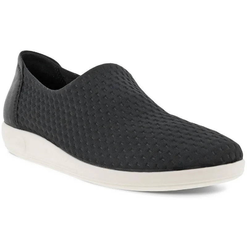 Womens Faux Leather Lifestyle Slip-On Sneakers