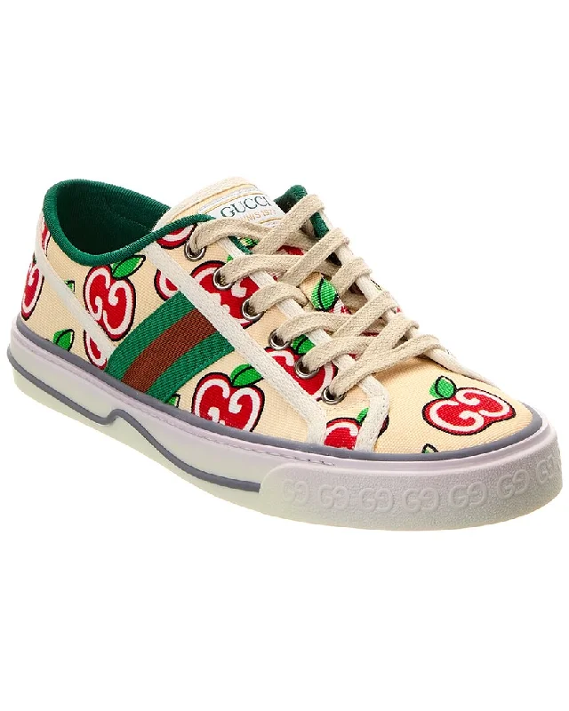 Gucci Tennis 1977 Gg Apple Canvas Sneaker