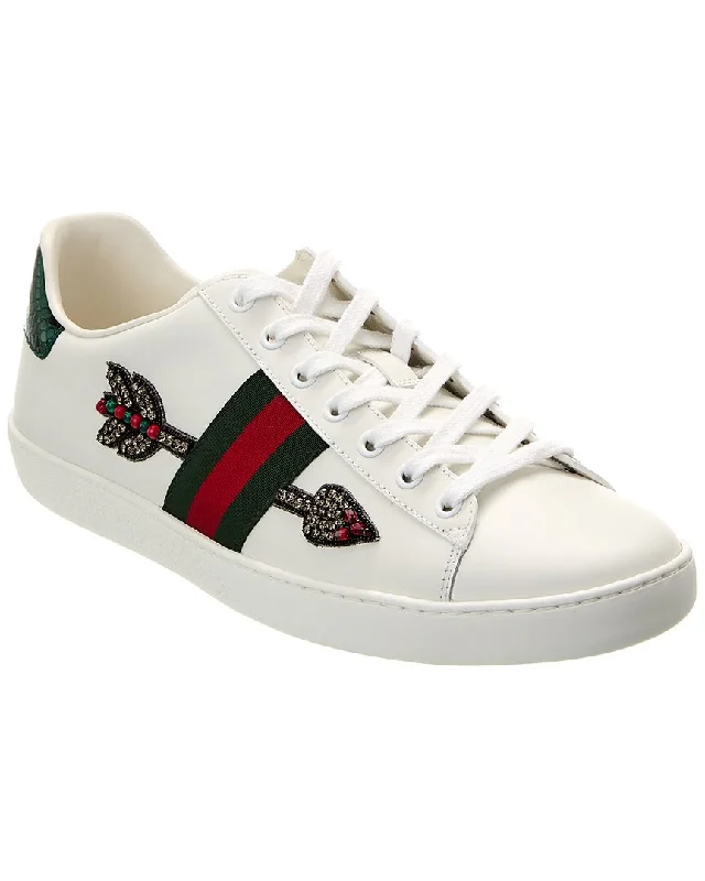 Gucci Ace Embroidered Leather Sneaker