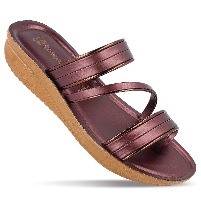 Trendy Boots Discount Women's Daily Wear Sandals  - WL7584 Burgundy